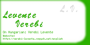 levente verebi business card